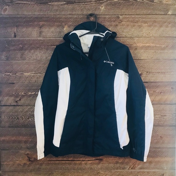 Columbia Jackets & Blazers - Columbia weatherproof navy rain jacket— sz S